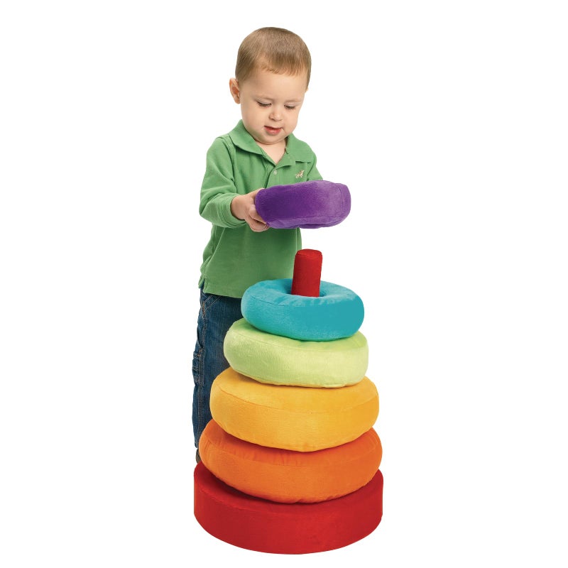 Excellerations Giant Plush Rainbow Stacking Ring for Kids Classroom Game for Children - Image 5