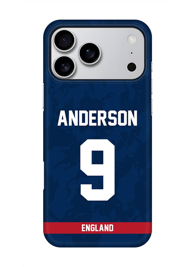 Stylizedd For iPhone 17 Pro Max,Case, [Compatible with MagSafe] Magnetic cover Slim fit Protection Matte, - England James Anderson, Jersey No 9