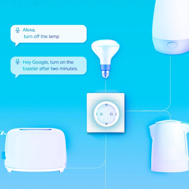 تابو مقبس P115 الذكي واي فاي مع التحكم في استهلاك الطاقة، يعمل مع Alexa وGoogle Home والتحكم الصوتي والوصول عن بُعد، لا حاجة إلى محور مركزي - Image 5