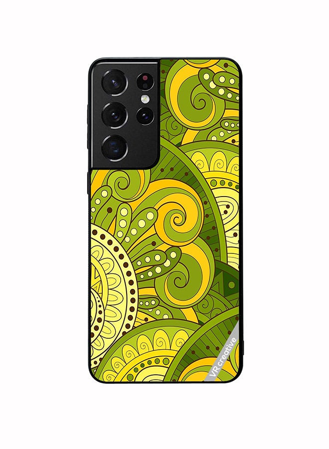 VR CREATIVE Protective Case Cover For Samsung Galaxy S21 Ultra 5G Flower Design Multicolour - Image 1