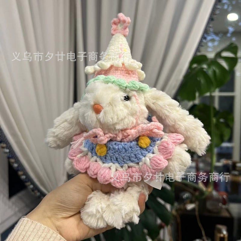 [Skirt Princess Series] Han ins Bonnie Rabbit Handmade Keychain Bag Pendant Doll Gift Blind Box Batch Pink peacock princess