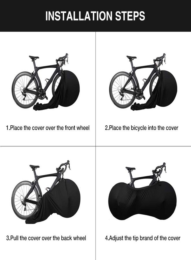 AUXMART Bike Wheel Cover Indoor Anti Dust High Elastic Bicycle Wheel Bag Suitable for 24-26 inches, Black - Image 5