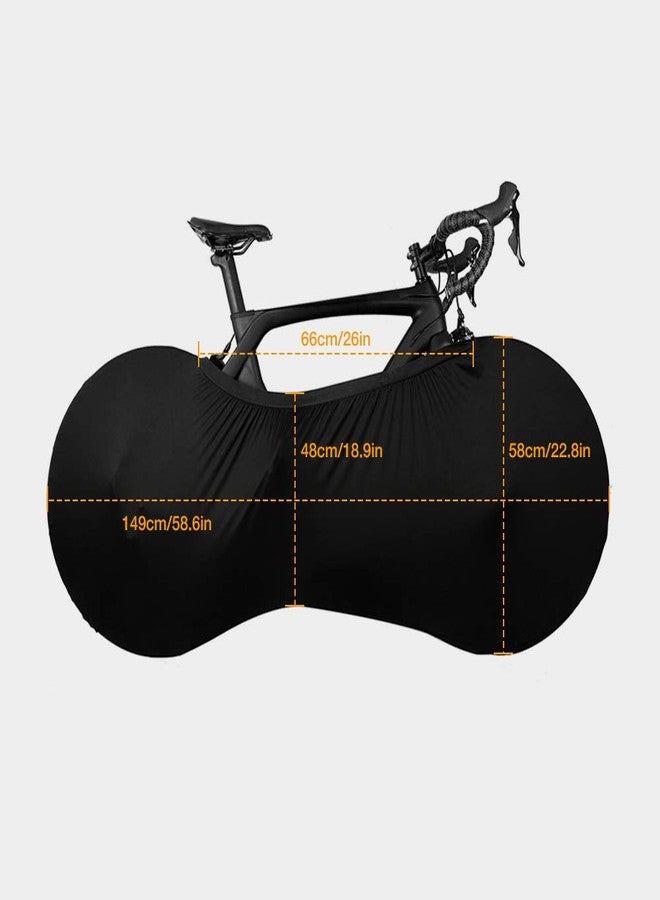 AUXMART Bike Wheel Cover Indoor Anti Dust High Elastic Bicycle Wheel Bag Suitable for 24-26 inches, Black - Image 4