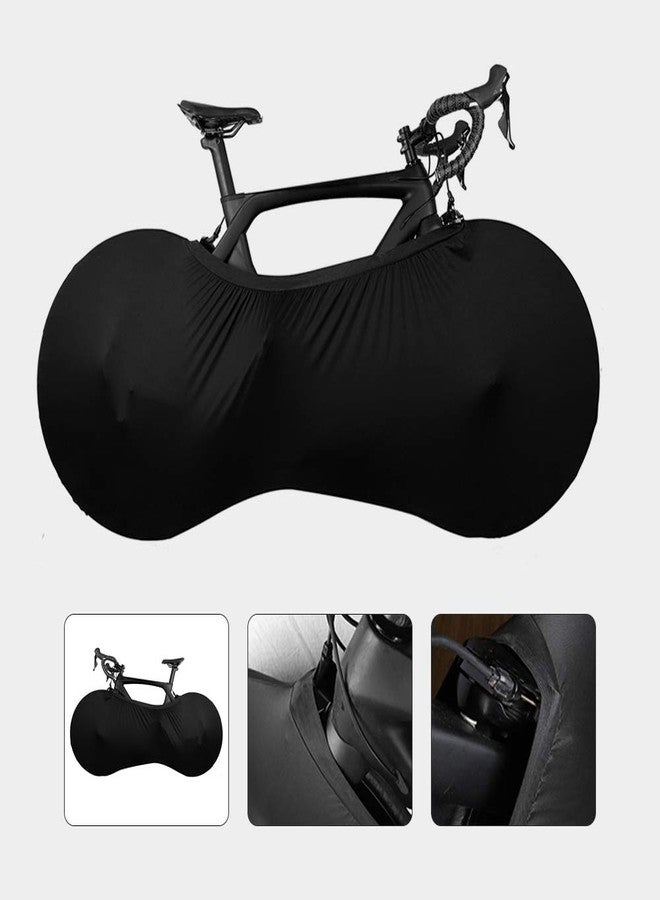 AUXMART Bike Wheel Cover Indoor Anti Dust High Elastic Bicycle Wheel Bag Suitable for 24-26 inches, Black - Image 3