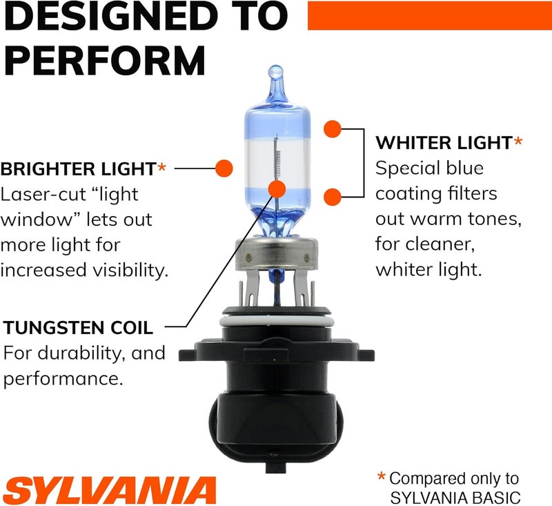 SYLVANIA 9005 SilverStar Ultra High Performance Halogen Headlight Bulb - Brightest Downroad with Whiter Light (2 Bulbs) - Image 5