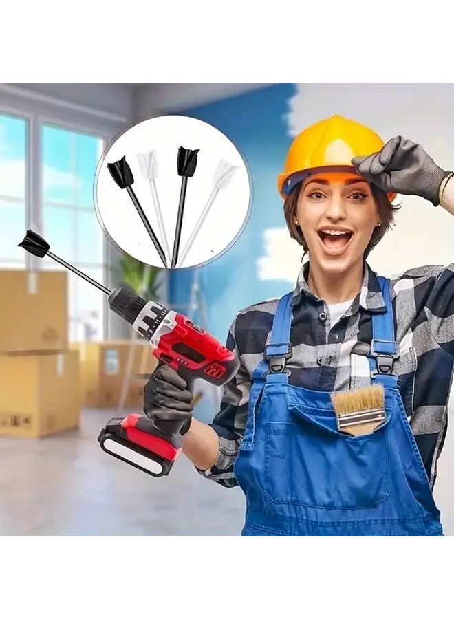 5 Pcs White Epoxy Resin Mixing Paddle Set with Hex Shank for DIY Crafts - Image 5