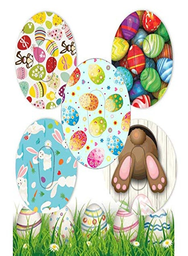 RockaDex Dexcom G6 Easter Theme precut Adhesive Patches, 5 Pack. Split Backing. - Image 1