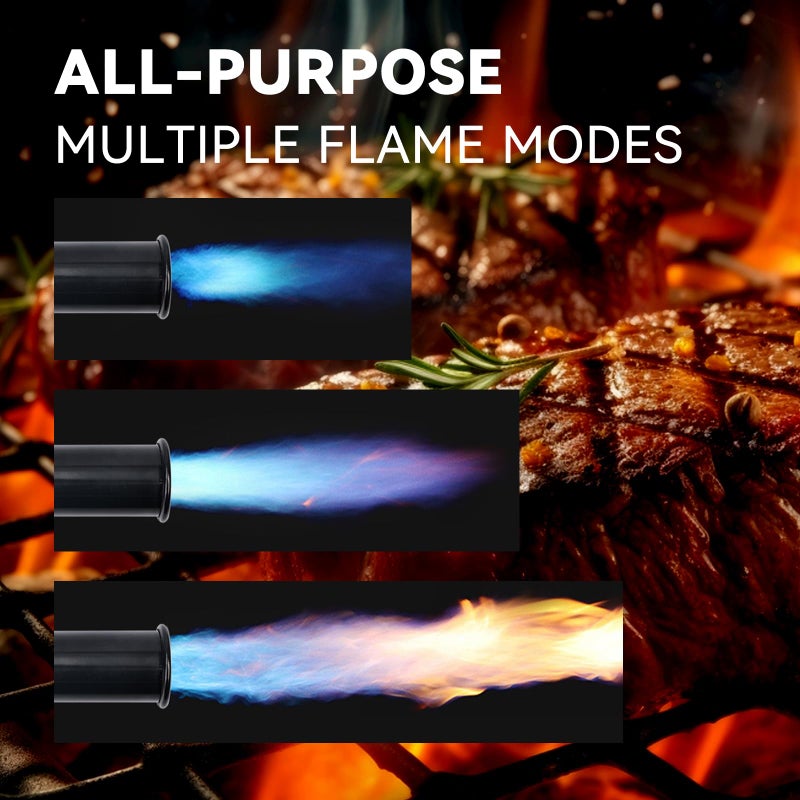 4ALLTECH Propane Cooking Torch - 4ALLTECH Adjustable Flame Torch Gun, 1472Â°F for Sous Vide, Searing Steak, Creme Brulee, Campfires & Grills (Connects to Propane/MAPP Tanks) - Image 2