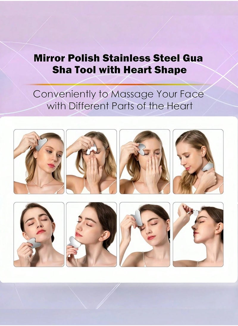 Generic - Stainless Steel Gua Sha Facial Massage Tool - Image 1