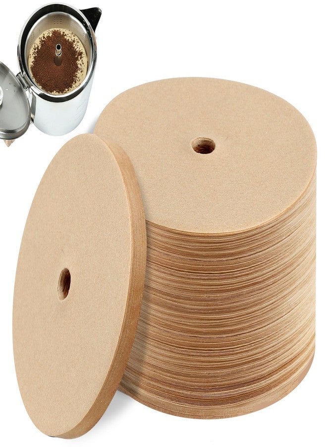 Clinuse Percolator Coffee Filters Clinuse 300 Count, 3.75 Inch Natural Unbleached Disposable Disc Coffee Filter, Round Coffee Filter Paper for Bozeman Percolator Coffee Pot Camping, Home, Office - Image 1