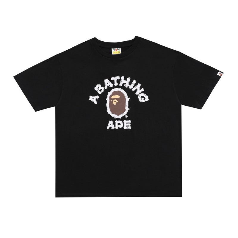 Japanese Trendy Brand Classic Brown Ape Head Letter Print Loose-Fitting Unisex Couple Short-Sleeve T-Shirt - Image 1