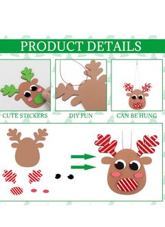 Generic 24 Pcs Reindeer Craft Kit for Kids Foam having 6 Different Designs DIY for Christmas Tree Decorations Classroom Activities Holiday school Party Supplies  - Image 2