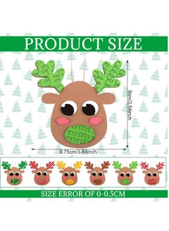 Generic 24 Pcs Reindeer Craft Kit for Kids Foam having 6 Different Designs DIY for Christmas Tree Decorations Classroom Activities Holiday school Party Supplies  - Image 3