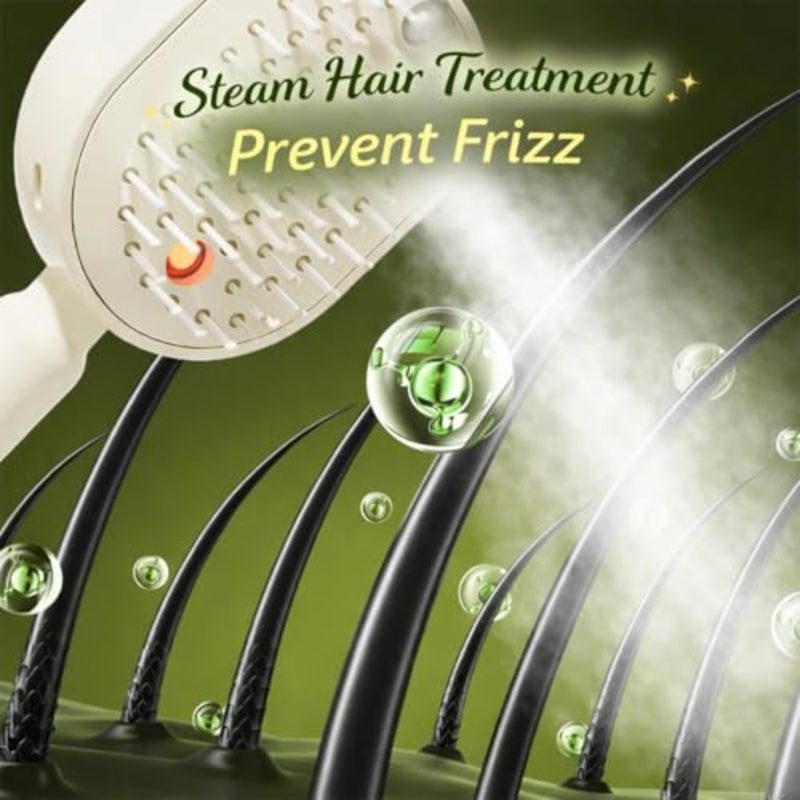 3 In 1 Electric Scalp Massager, Electric Spray Air Cushion Massage Brush, Steam Hair Brush Straightener with Red Light, Suitable for Straight and Curly Hair 1PCS*Purple - Image 3