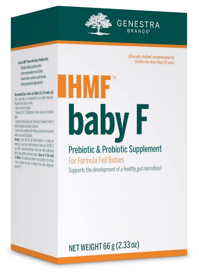 Genestra Brands HMF Baby F | Probiotic Supplement for Formula Fed Babies | 2.3 Ounces - Image 1