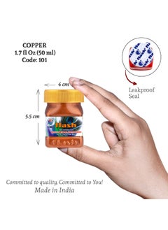 Flash Flash Premium Solid Metallic Acrylic Colour Set | 12 Metallic Painting Color Set | 50 ml, 1.7 fl oz Each | High Pigment Strength | Non Fading | Indoor/Outdoor | Non Toxic | Multi-Surface Paint | Pro Artist, Hobby Painters & Kid | Made In India (Premium Metallic-Set of 12 Colors)  - Image 3