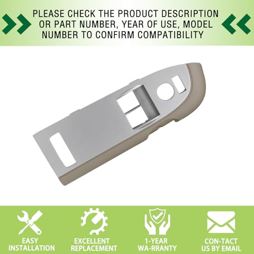 omoZone Window Switch Bezel Cover Front Left Driver Side Door Control Switch Panel Trim Cashmere Compatible with 2010-2014 Chevrolet Chevy Silverado GMC Sierra Replaces 25951961 25932478 Pickup 2-Door - Image 5