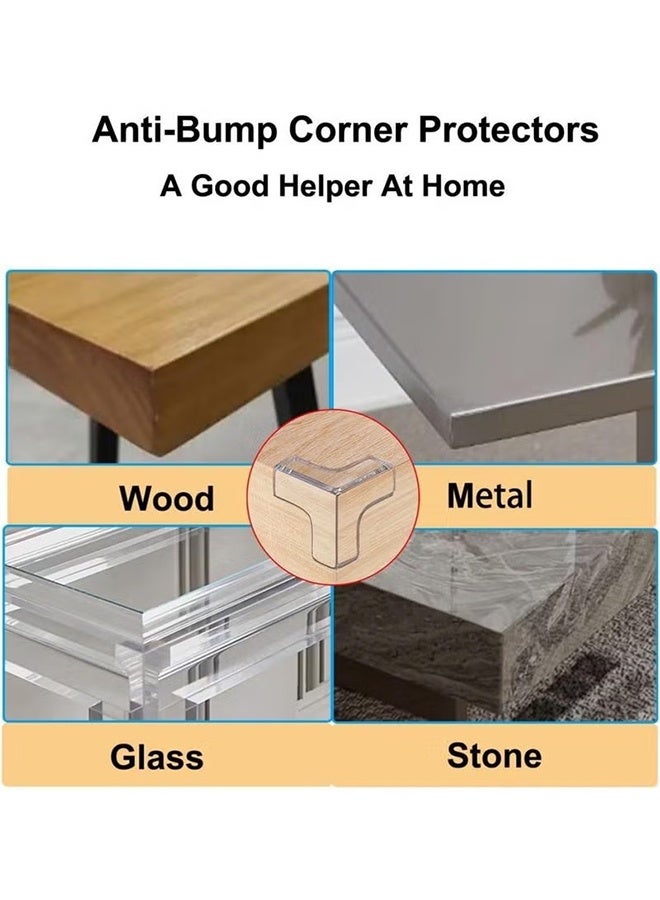YJ Corner Guards (12 Pack) | T Shape | Clear Protectors | High Resistant Adhesive Gel Best Baby Proof Stop Child Head Injuries Tables, Furniture & Sharp Corners Proofing - Image 3