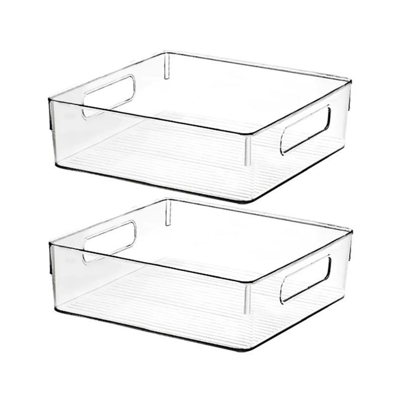 ShelfShaper Clear Plastic Storage Bins, Perfect for Kitchen Organization or Pantry Organization and Storage, Fridge Organizer Plastic Bins, Pantry Organization and Storage Bins, Cabinet Organizers - Image 1