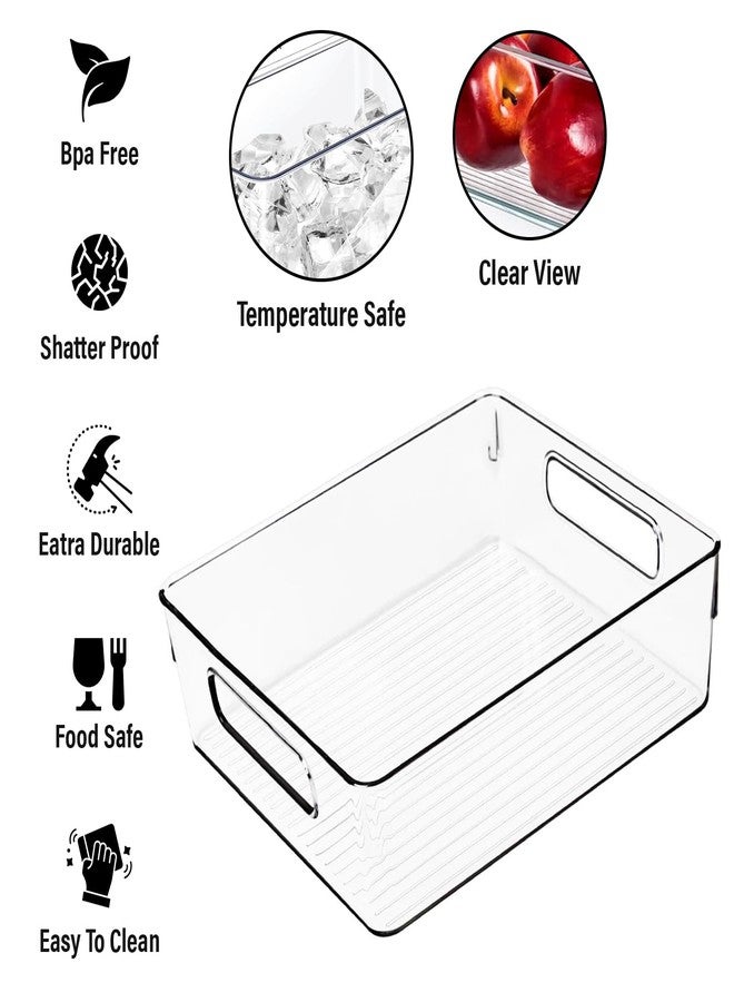 ShelfShaper Clear Plastic Storage Bins, Perfect for Kitchen Organization or Pantry Organization and Storage, Fridge Organizer Plastic Bins, Pantry Organization and Storage Bins, Cabinet Organizers - Image 2