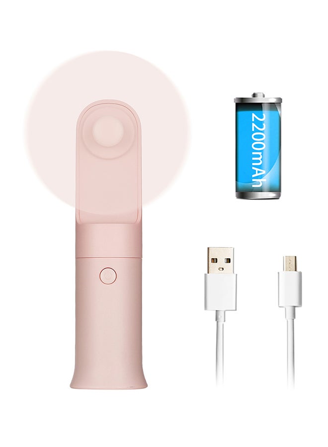 Loquat Portable Mini Fan Pink 17 x 5 x 5centimeter - Image 1