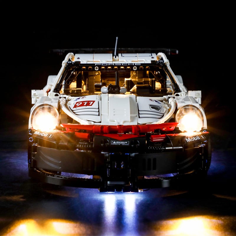 بريكسماكس مجموعة إضاءة LED من  لسيارة بورش 911 RSR التقنية - متوافقة مع نموذج كتل البناء ليغو 42096 - لا تشمل مجموعة ليغو (نسخة التحكم عن بعد) - Image 2