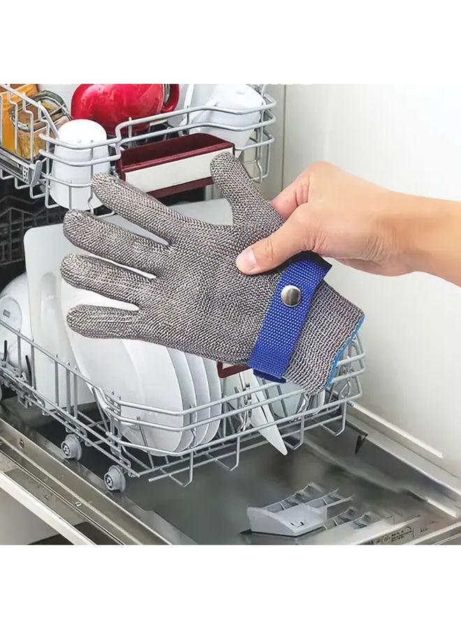 Size L Steel Wire Dishwashing Gloves Thin Lightweight Non Slip Durable Breathable For Kitchen Bathroom Cleaning - Image 2