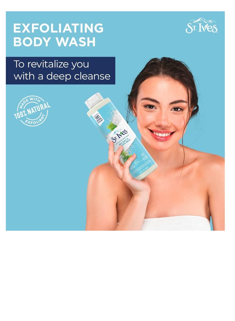 ST. Ives ST.Ives EXFOLIATING BODY WASH SEA SALT & PACIFIC KEL 650ml - Image 3