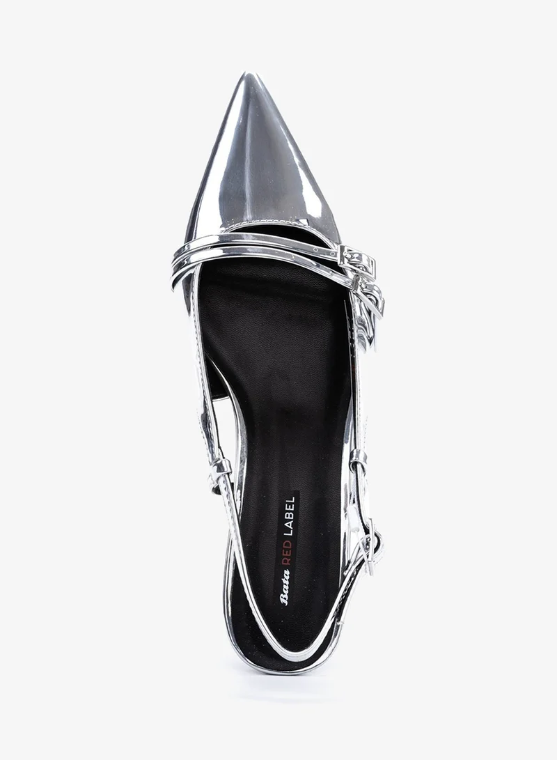 Bata  Metallic Slingback Kitten Heel Pumps for Women | Best Price UAE