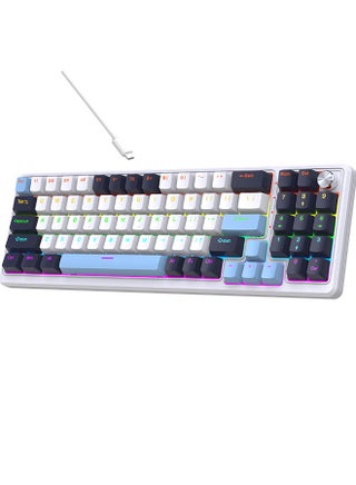 Gaming Mechanical Keyboard 78 Keys three-color keycaps  with Ergonomic Design and Waterproof，All Keys Without Conflict and Removable USB Wired Gaming Keyboard,High-performance keyboard for Gamers and Office use with Metal volume knob - pzsku/Z276827FD11CF93E7B67FZ/45/1756812250/0523935f-f790-40bb-9035-a4ca8c7023fa