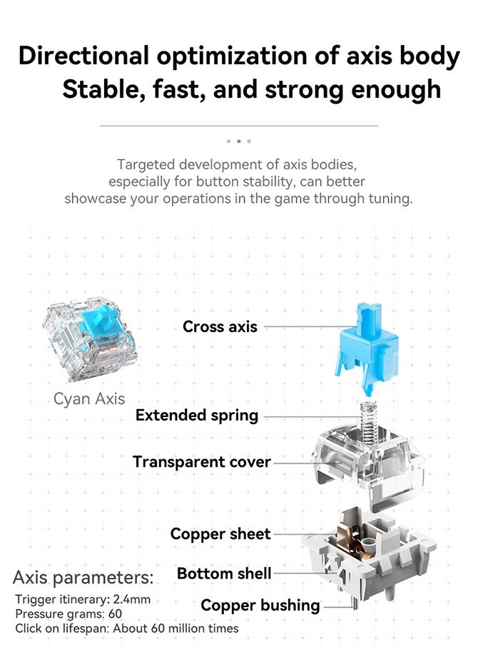 Gaming Mechanical Keyboard 78 Keys three-color keycaps  with Ergonomic Design and Waterproof，All Keys Without Conflict and Removable USB Wired Gaming Keyboard,High-performance keyboard for Gamers and Office use with Metal volume knob