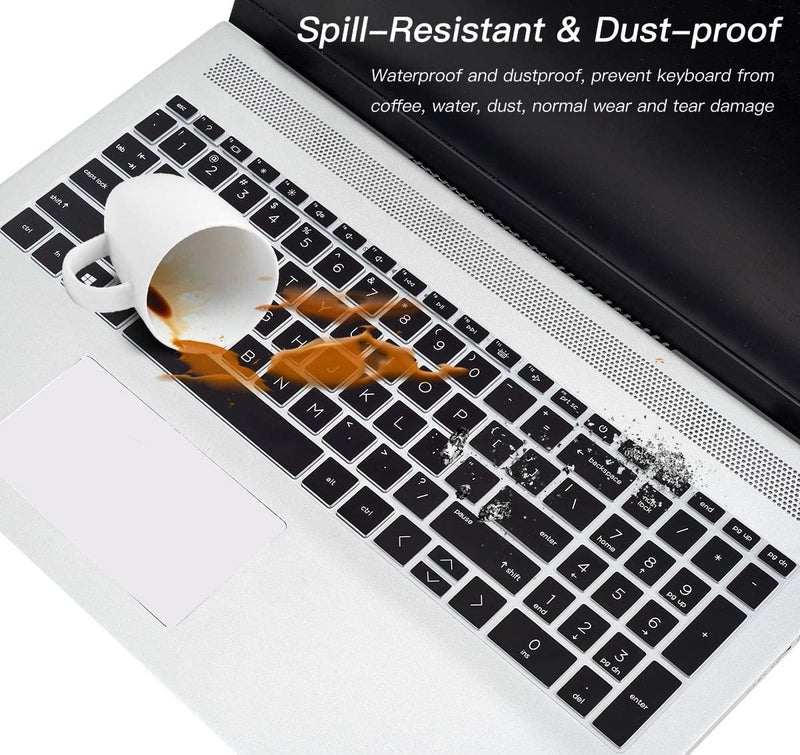 RAYA Silicone Keyboard Skin Cover for HP Pavilion 15 Series (15.6inch) ( 15-eh 15-eg 15-er 15-fd 15-fc ) & HP Pavilion 16 Series (16inch) ( 16-ab 16-af 16-ag ) Laptops (Black) - Image 4