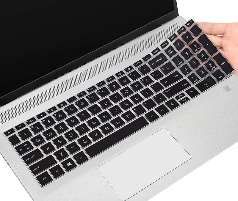 RAYA Silicone Keyboard Skin Cover for HP Pavilion 15 Series (15.6inch) ( 15-eh 15-eg 15-er 15-fd 15-fc ) & HP Pavilion 16 Series (16inch) ( 16-ab 16-af 16-ag ) Laptops (Black) - Image 1