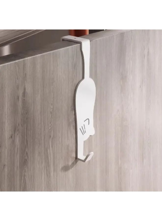 Little Cat Over The Door Hook Heavy Duty No Drill Installation Space Saving Wall Mounted Organizer - Image 1