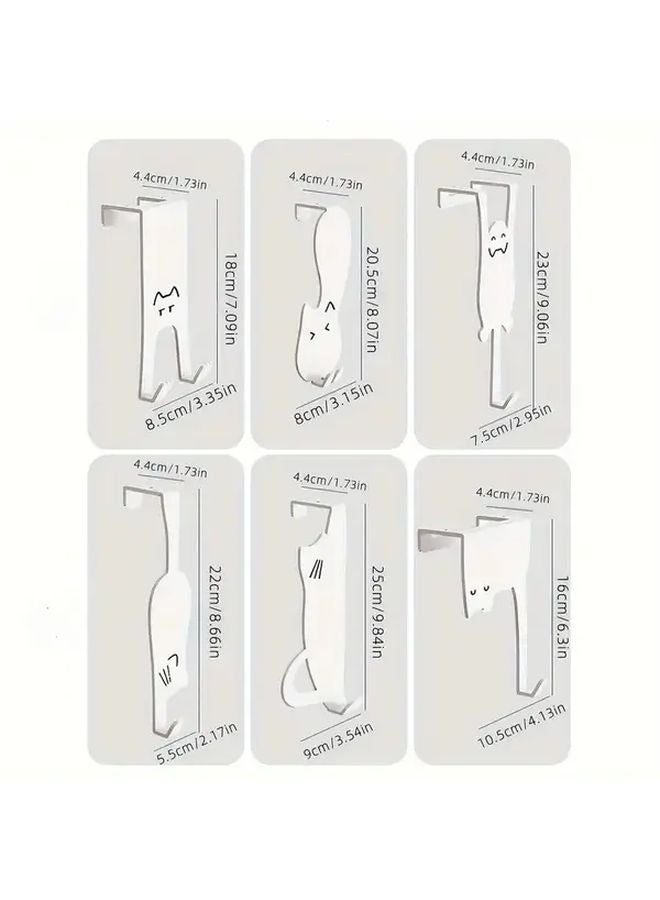 Little Cat Over The Door Hook Heavy Duty No Drill Installation Space Saving Wall Mounted Organizer - Image 4