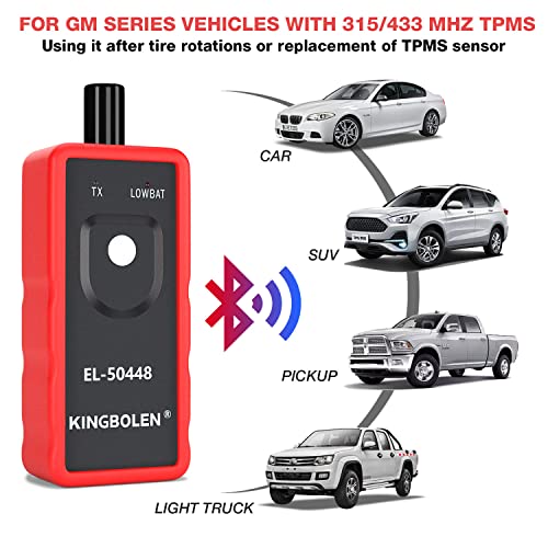 KINGBOLEN EL-50448 TPMS Relearn Tool for GM Auto Tire Pressure Monitor System Sensor Activation TPMS Reset Tool for GM/Cadillac/Buick/Chevy Vehicles - Image 3