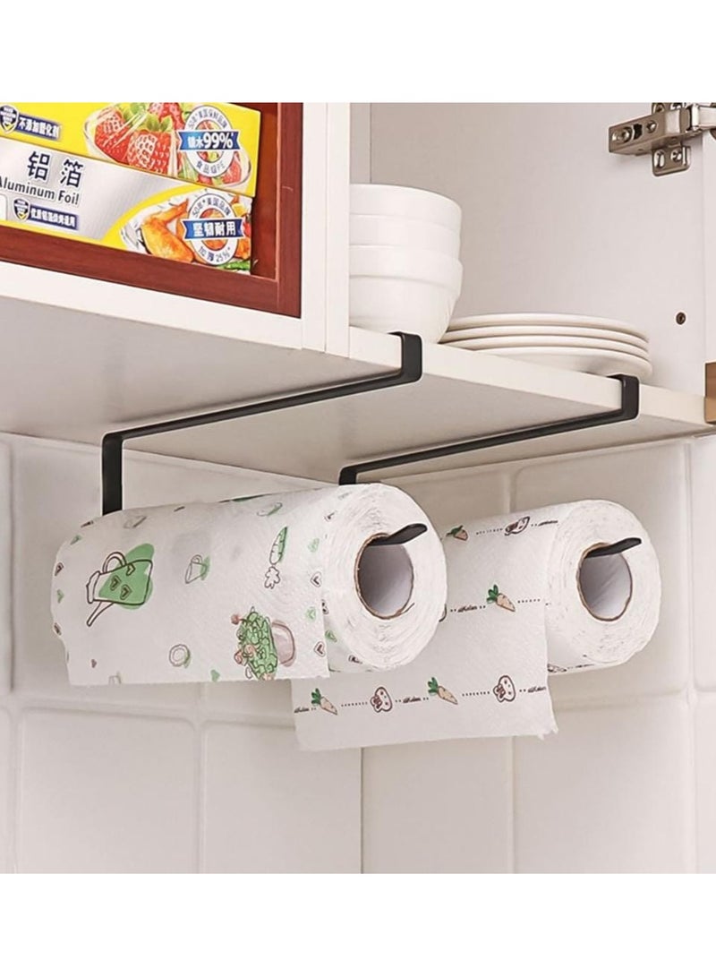 Metal Paper Towel Holder – Under Shelf Organizer for Kitchen Space Saving - Image 1