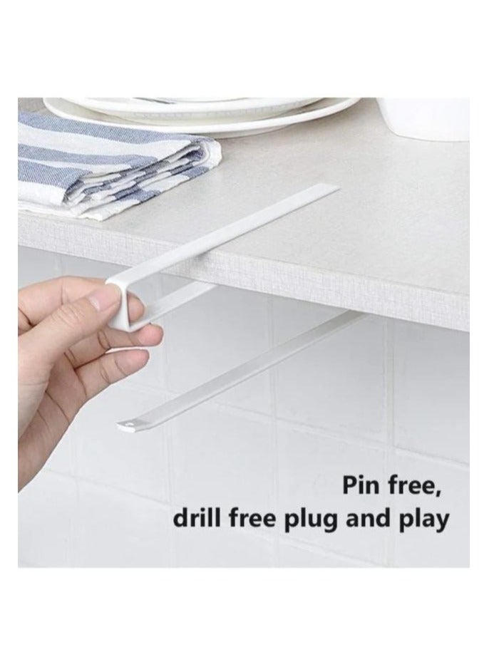 Metal Paper Towel Holder – Under Shelf Organizer for Kitchen Space Saving - Image 2