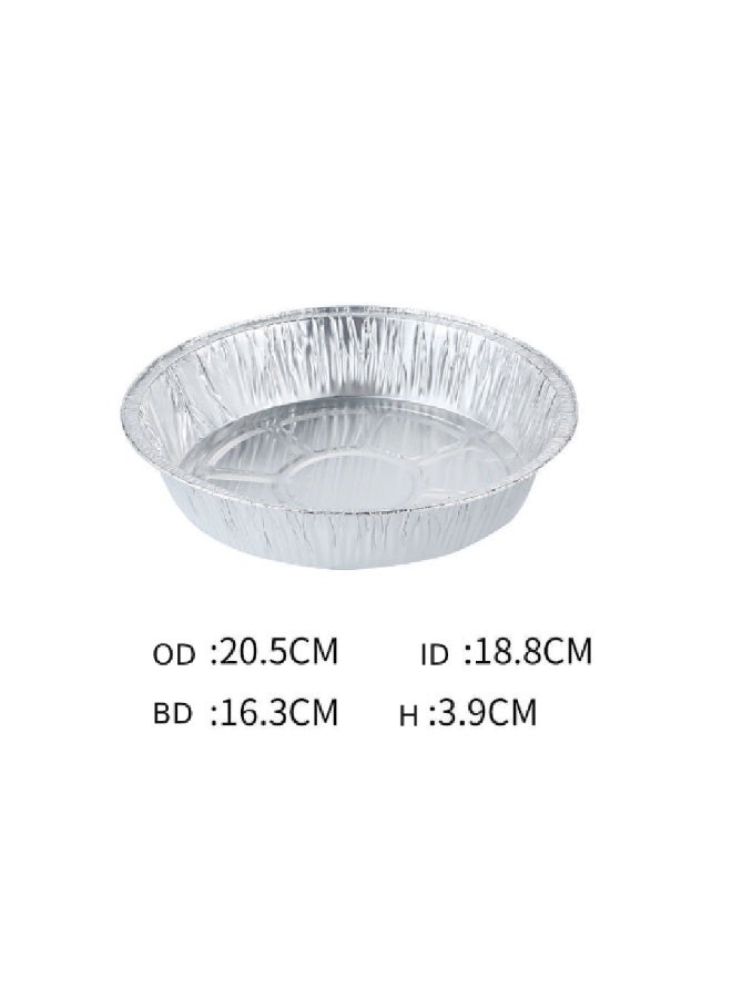 8 - inch, 10 - Piece Set Air Fryer Special Paper Trays | Outer Diameter 20.5cm, Inner Diameter 18.8cm, Bottom Diameter 16.3cm, Height 3.9cm | Universal Aluminum Foil Liners for Oven/Grill | Disposable Oil - Proof Paper Bowls for Home Use - Non - stick & Easy to Clean - Image 4