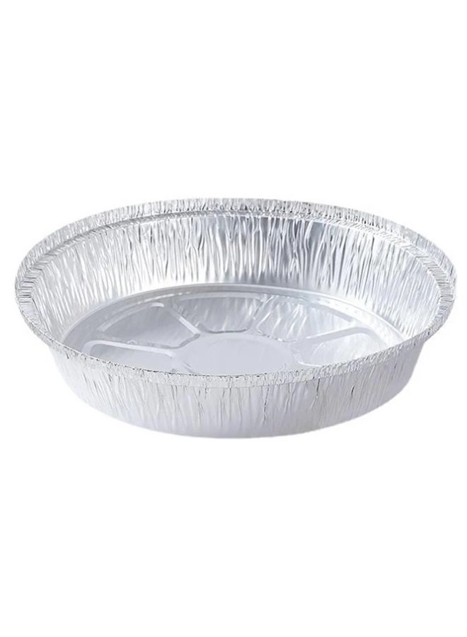 8 - inch, 10 - Piece Set Air Fryer Special Paper Trays | Outer Diameter 20.5cm, Inner Diameter 18.8cm, Bottom Diameter 16.3cm, Height 3.9cm | Universal Aluminum Foil Liners for Oven/Grill | Disposable Oil - Proof Paper Bowls for Home Use - Non - stick & Easy to Clean - Image 1