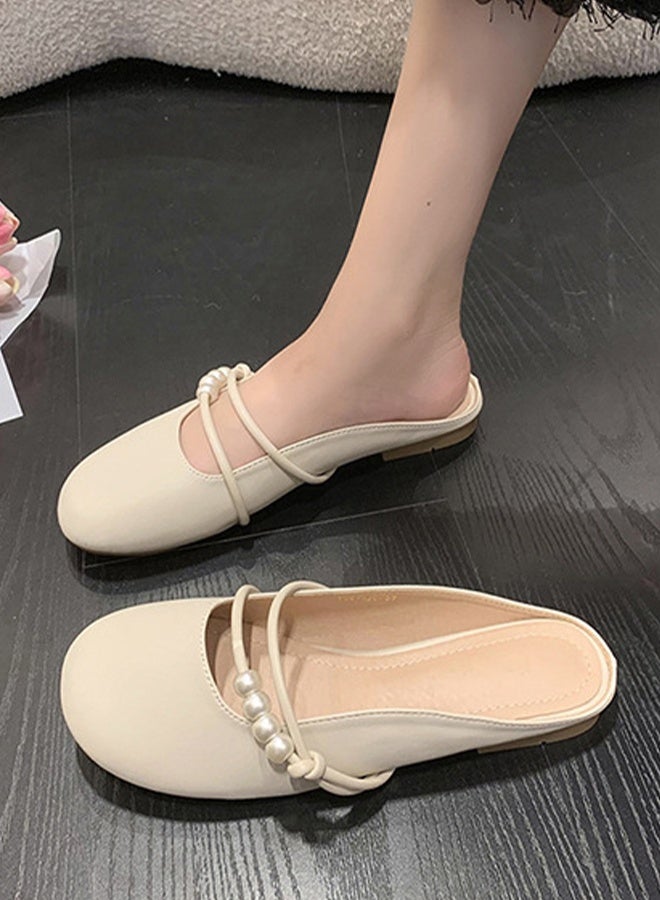 DUNISO Mule Slippers for Women Slingback Flat Pointed Mules Closed Toe Sandals Comfortable Women Slippers Backless Slip On Loafer Shoes - Image 5