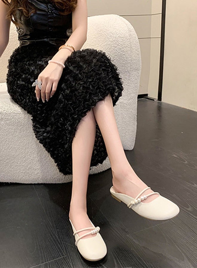 DUNISO Mule Slippers for Women Slingback Flat Pointed Mules Closed Toe Sandals Comfortable Women Slippers Backless Slip On Loafer Shoes - Image 3