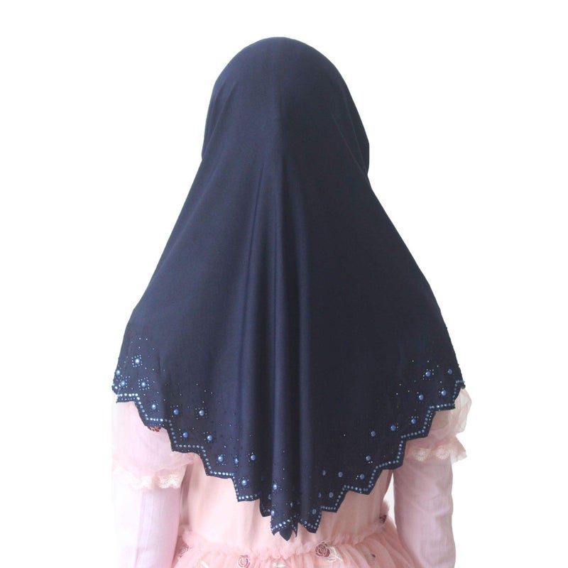 Modest Beauty حجاب بنات/أطفال جميل محتشم - وشاح رأس قطعة واحدة مسلم أميرة مع درز تشيكي - Image 3