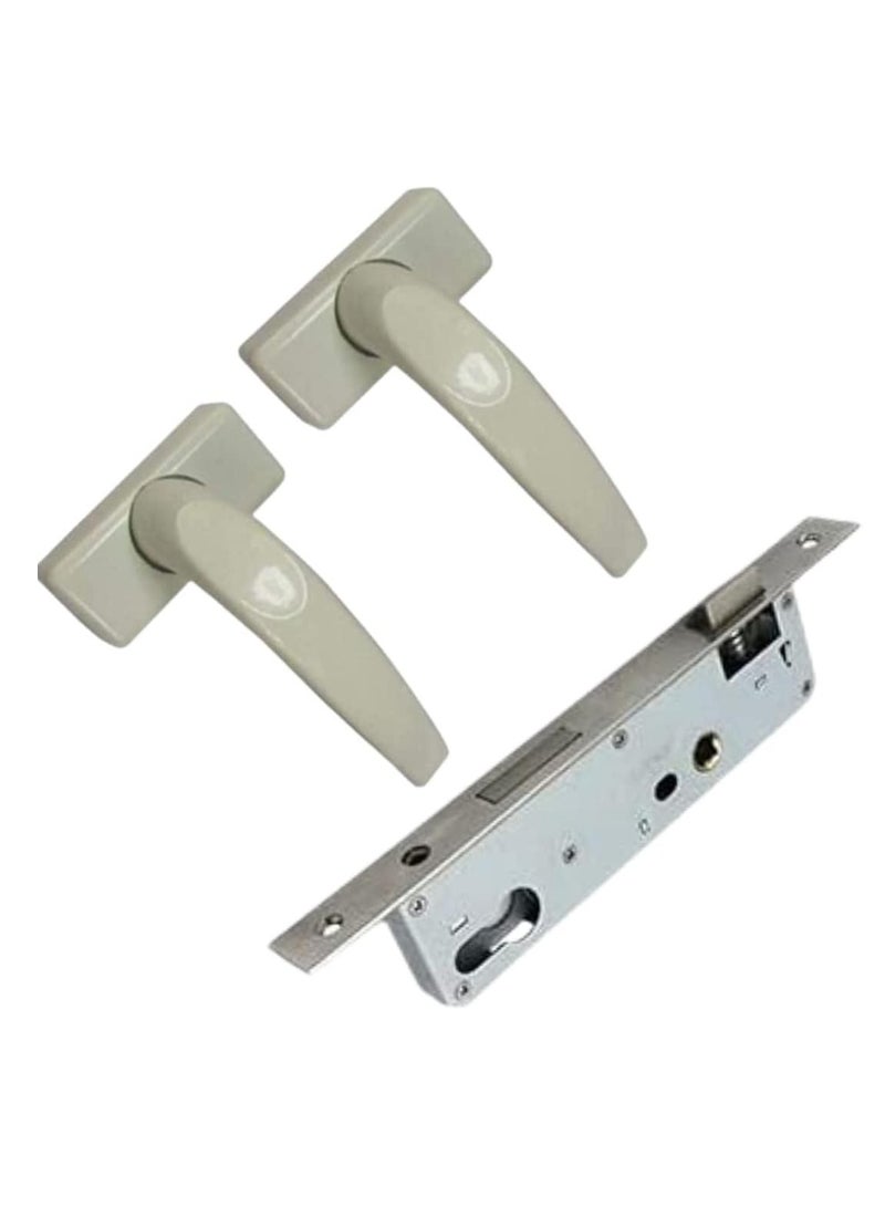 ROBUSTLINE Robustline Aluminium Door Handle with 20MM Lockbody, Heavy Duty Door Handle (Beige) 