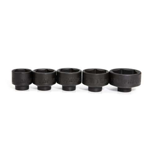 Steelman 5-Piece 3/8-Inch Drive Low Profile Oil Filter Wrench Socket Set, 24mm, 27mm, 29mm, 32mm, and 36mm Sizes - Image 3