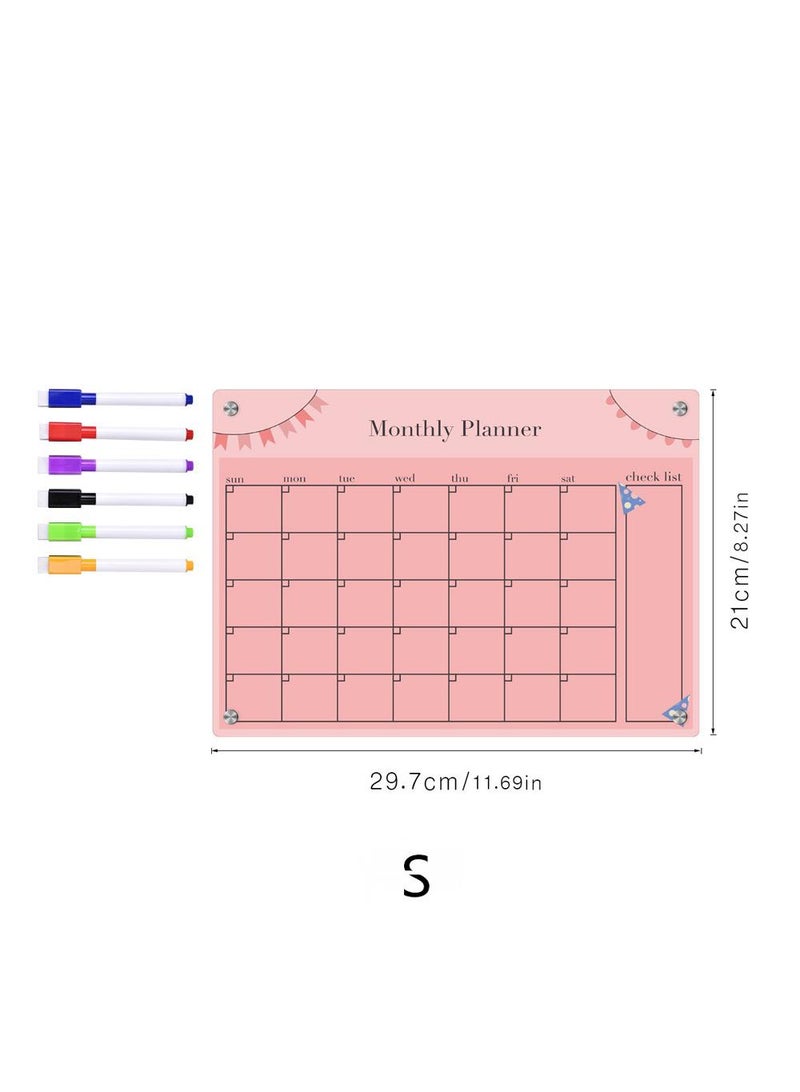 Generic Colorful cartoon magnet acrylic week plan note board with erasable magnetic refrigerator sticker  - Image 5