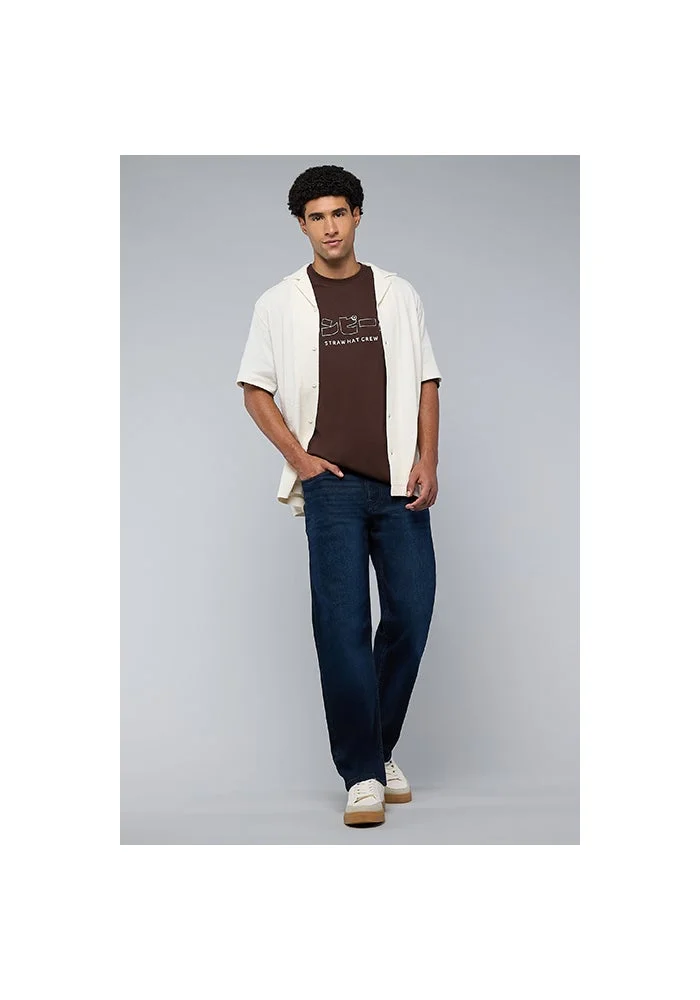 R&b  Washed Straight Fit Jeans with Button Closure for Men | Best Price UAE
