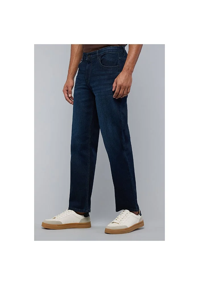 R&b  Washed Straight Fit Jeans with Button Closure for Men | Best Price UAE