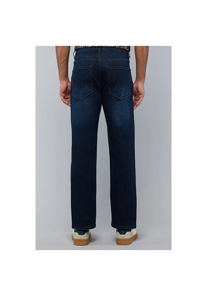 R&b  Washed Straight Fit Jeans with Button Closure for Men | Best Price UAE