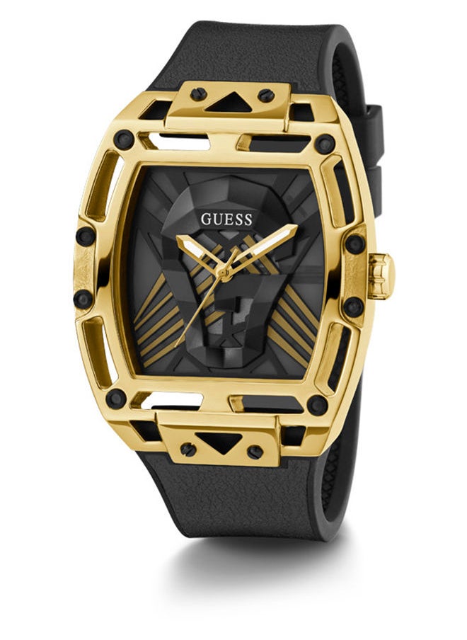 GUESS Men Analog Genuine Leather Silicone Watch GW0500G1 - 44 mm  - Image 5